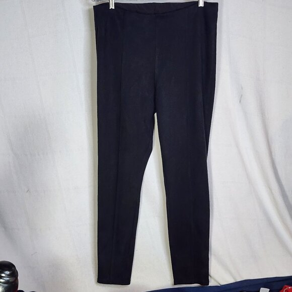 Simply Vera Vera Wang Pants - Simply Vera Vera Wang Black Poly Span Velvet Soft Stretch Dress Legging Size XL